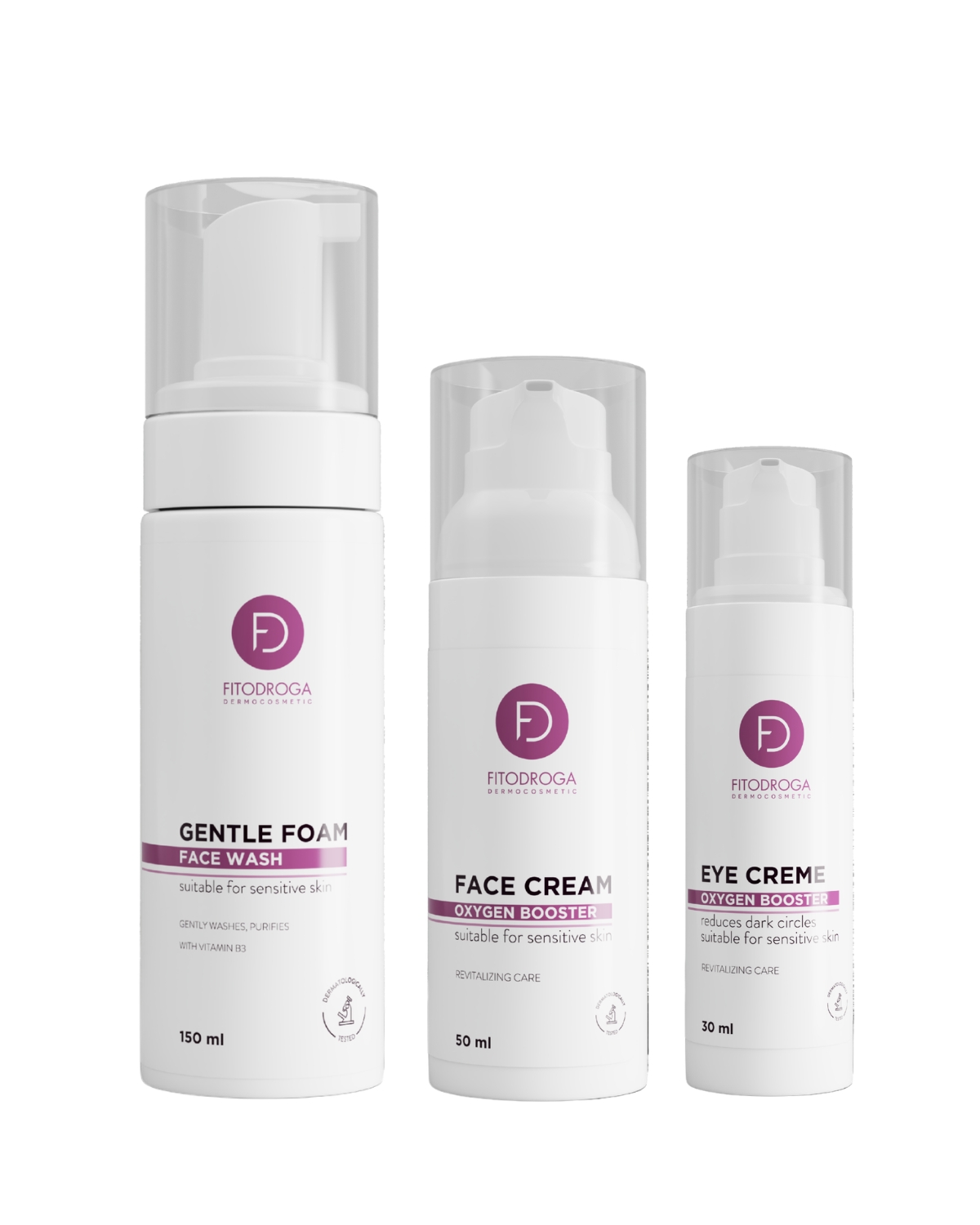 KOMPLEKTS! FACIAL FOAM WASH + FACE CREAM OXYGEN + EYE CREAM